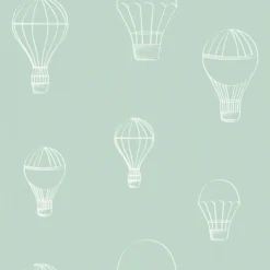 103467078 Voyager Autour Du Monde Menthe Wallpaper By Caselio