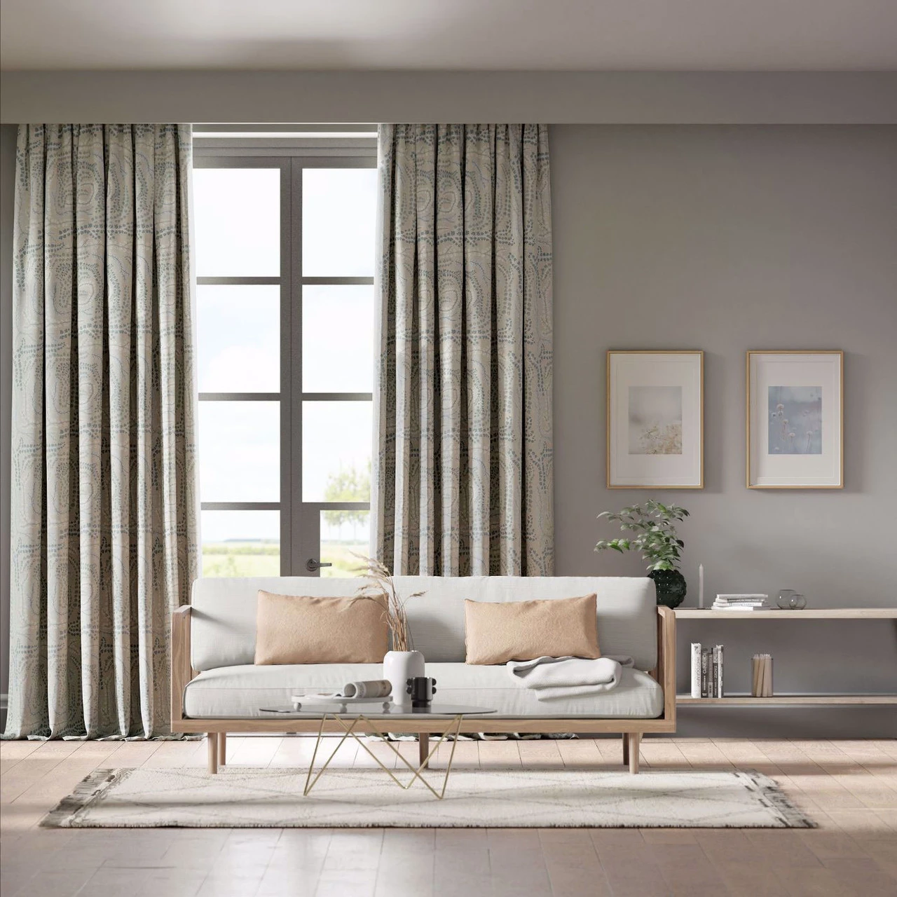 121164 Fayola Colour 4 Tranquillity, Exhale And Celestial Fabric By Harlequin 2 121164 Fayola Colour 4 Tranquillity, Exhale And Celestial Fabric By Harlequin - Image 2