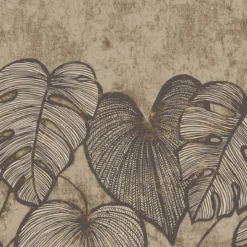 26975 Monstera Twin Wall Black Walnut Julie Feels Home Wallpaper By Hohenberger Galerie