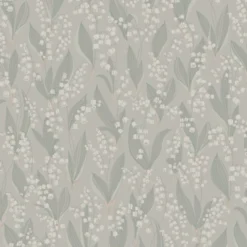 479-38 Liljekonvalj Kolonin Sage Green Wallpaper By Sandberg