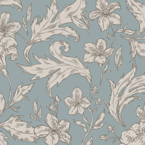 813-36 Karin Misty Blue Ett Hem Wallpaper By Sandberg -Home Wallpaper 813 36 98278.1649906785