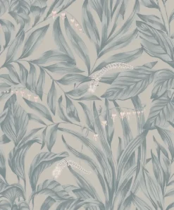 837-26 Elin Kolonin Misty Blue Wallpaper By Sandberg