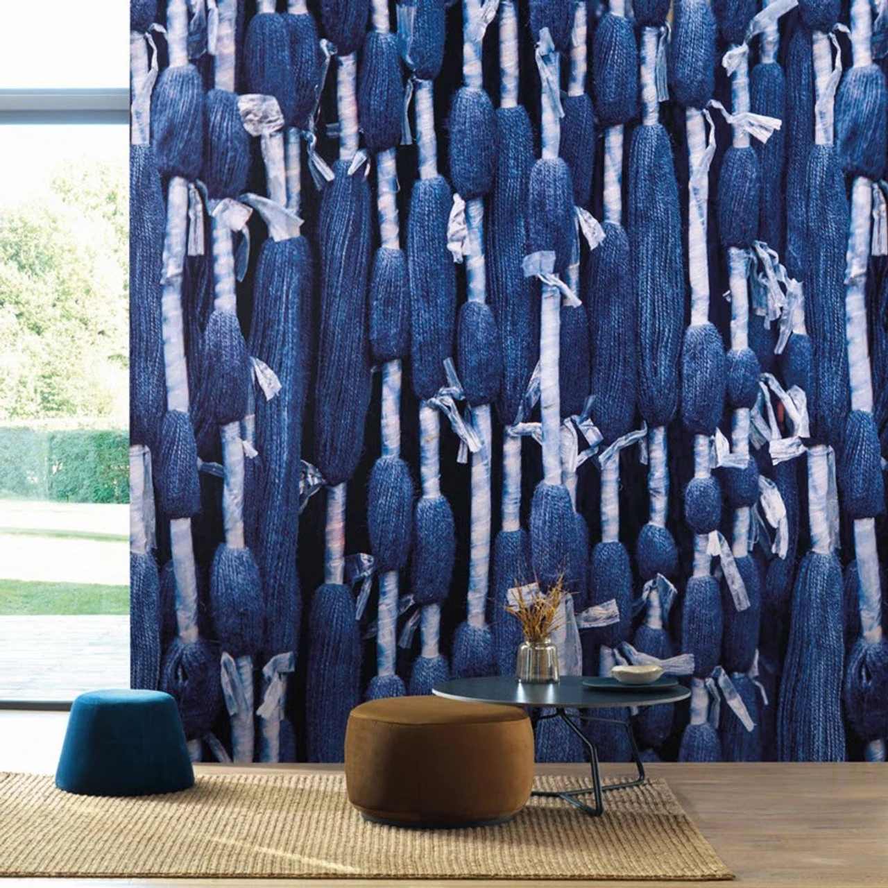 GINK86276574 Indigo Ginkgo Wall Panel By Casadeco 2 GINK86276574 Indigo Ginkgo Wall Panel By Casadeco - Image 2