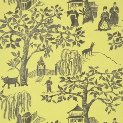 AT7914 Willow Wood Watermark Citron Wallpaper By Anna French