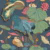 BW45123/4 Nympheus Baker Originals Indigo And Teal Wallpaper By GP & J Baker