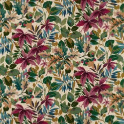 227057 Robin's Wood Arboretum Mulberry Fabric By Sanderson