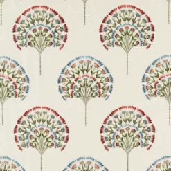 237318 Wild Tulip Arboretum Cranberry And Ivory Fabric By Sanderson