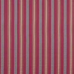 237326 Valley Stripe Arboretum Mulberry And Blue Fabric By Sanderson