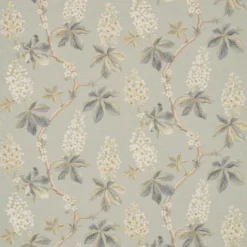 225513 Chestnut Tree Arboretum Grey Blue And Sage Fabric By Sanderson