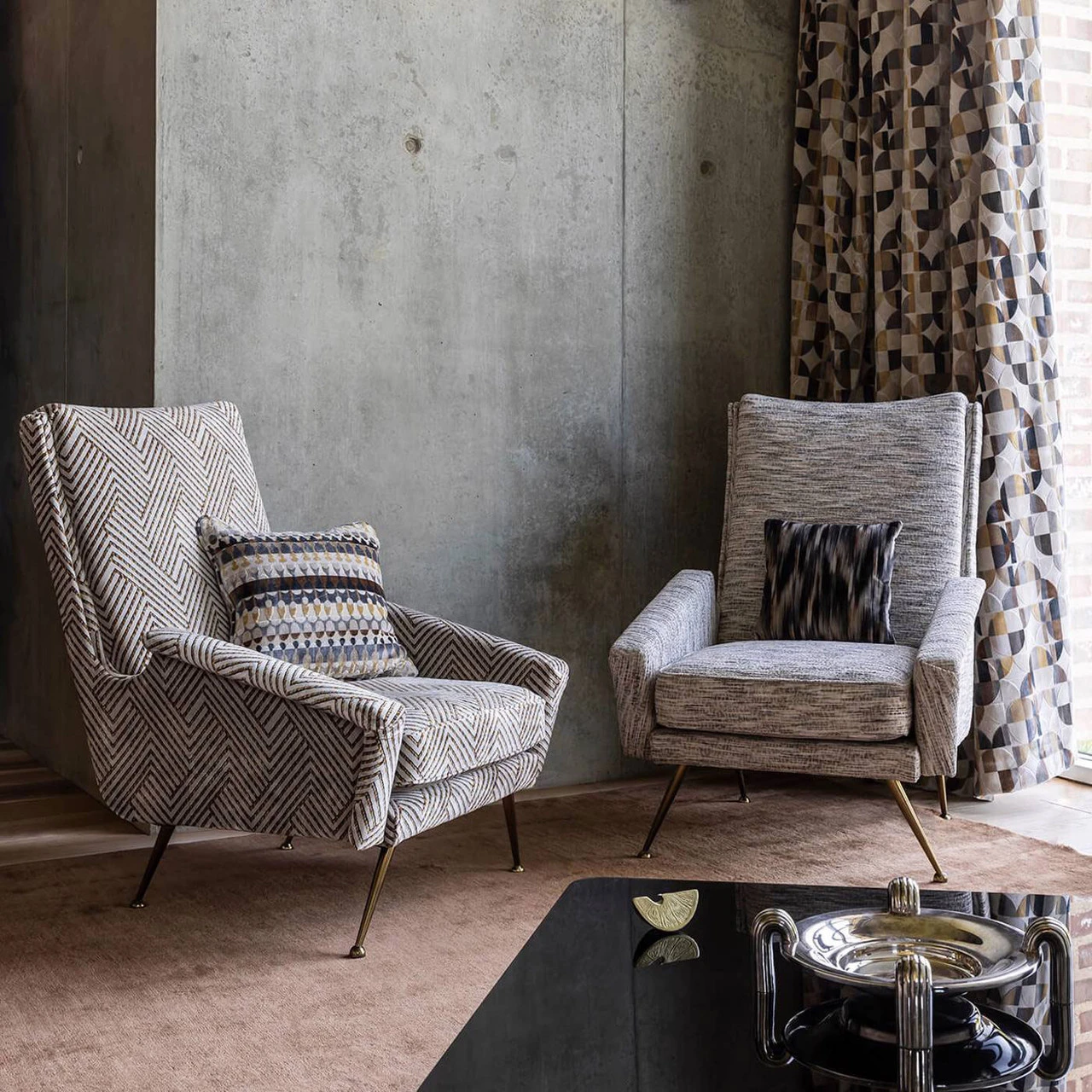 F1683/04 Dritto Urban Slate Fabric By Clarke & Clarke 2 F1683/04 Dritto Urban Slate Fabric By Clarke & Clarke - Image 2