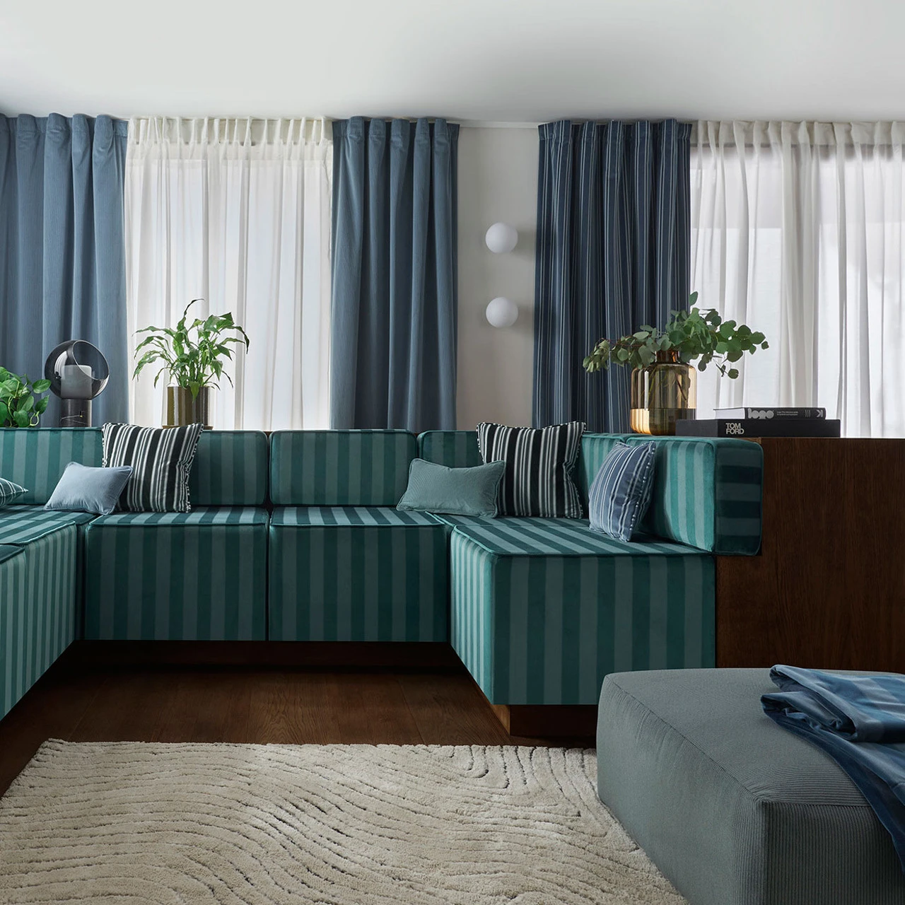 F1688/05 Ashdown Whitworth Indgo Fabric By Clarke & Clarke 2 F1688/05 Ashdown Whitworth Indgo Fabric By Clarke & Clarke - Image 2