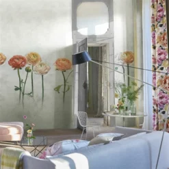 PDG1100/01 Tourangelle Scene 2 Foscari Peony Fresco Wallpaper By Designers Guild -Home Wallpaper PDG110001 room3 96143.1645449147