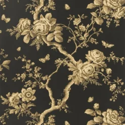PRL027/06 Ashfield Floral Signature Papers IV Tobacco Wallpaper By Ralph Lauren