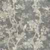 PRL048/09 Marlowe Floral Signature Century Club Gunmetal Wallpaper By Ralph Lauren