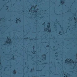 PRL5027/03 Searsport Map Signature Islesboro Wallpaper By Ralph Lauren