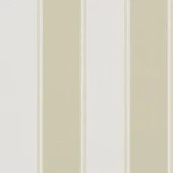 PRL703/07 Mapleton Stripe Signature Florals Stone Wallpaper By Ralph Lauren