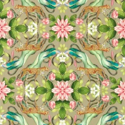 W0131/03 Gilver Menagerie Botanical Wonders Wedgwood Wallpaper By Clarke & Clarke