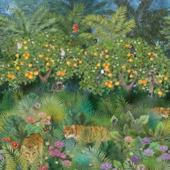 W7492-01 Tiger Grove Daydreams Wallpaper By Matthew Williamson