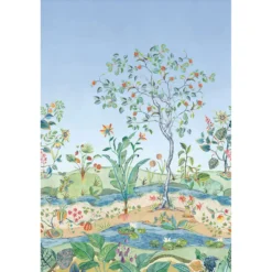 W7817-01 Mythica Mural Rhapsody Azure Wallpaper By Osborne & Little