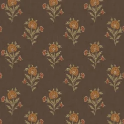 FG111/K74 Somerton Print Club Espresso Wallpaper By Mulberry Home