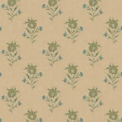 FG111/S16 Somerton Print Club Emerald Wallpaper By Mulberry Home