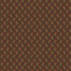 FG113/K74 Mulberry Sprig Print Club Espresso Wallpaper By Mulberry Home