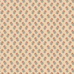 FG113/R11 Mulberry Sprig Print Club Teal Wallpaper By Mulberry Home