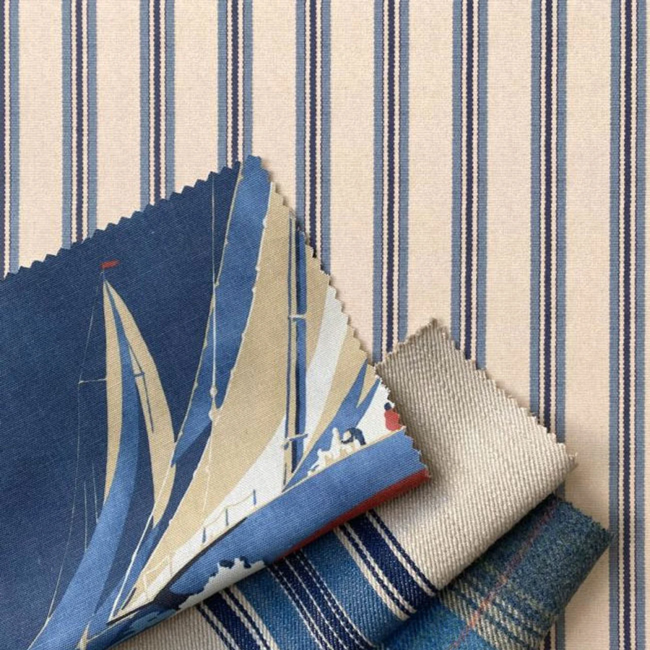 FG109/T128 Somerton Stripe Print Club Ochre Wallpaper By Mulberry Home 2 FG109/T128 Somerton Stripe Print Club Ochre Wallpaper By Mulberry Home - Image 2
