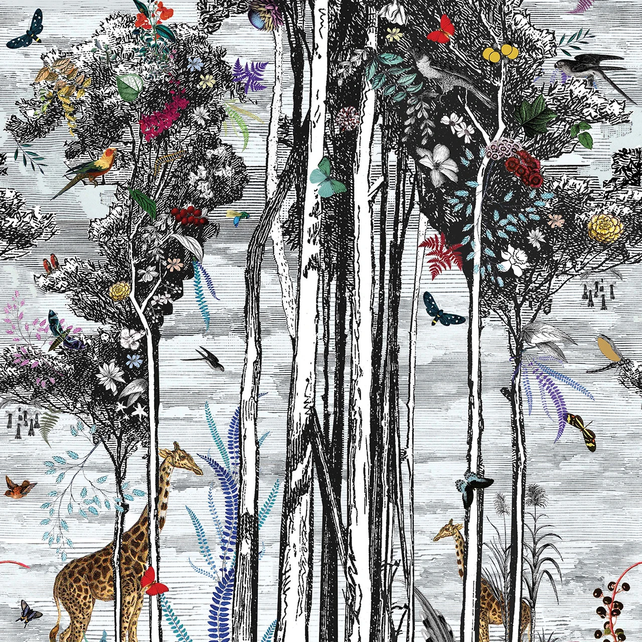 W7340-01 Animal Glade Folium Wallpaper By Osborne & Little 1 W7340-01 Animal Glade Folium Wallpaper By Osborne & Little